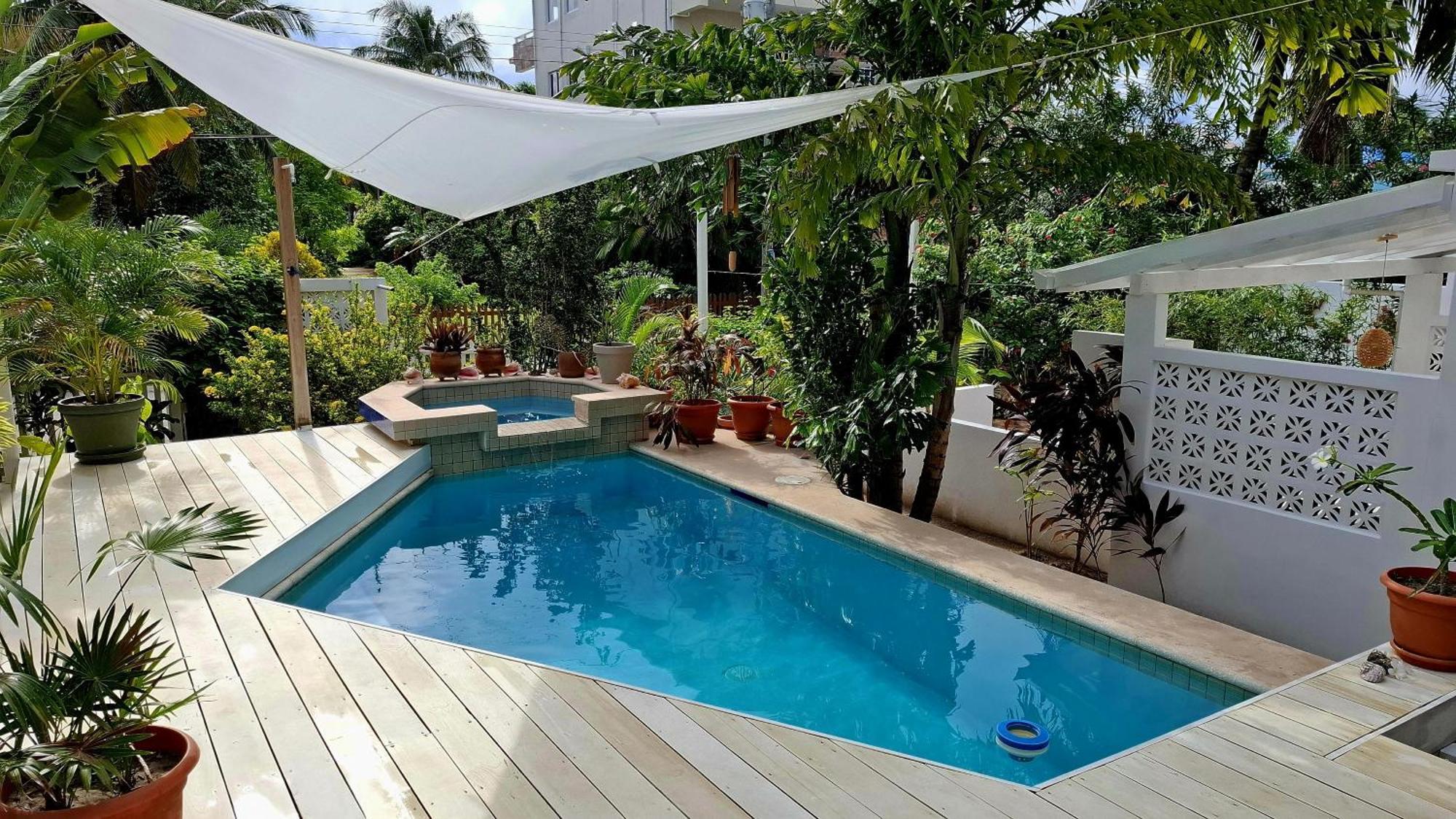 Amanda'S Place Casa Amancer - Sea View, Pool And Tropical Garden Caye Caulker Kültér fotó